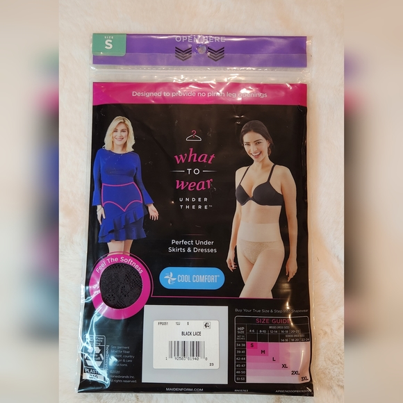 Maidenform Flexees Shaper Brief Black Lace Firm Cool Comfort Size Small New - Picture 8 of 10